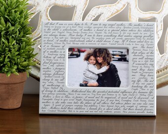 Kids to Mom Gift, Quote Frame for Mom, Celebrate Mom Picture Frame, Personalized Mom frame, Son and Daughter to Mom, New Mom gift