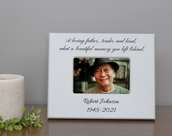 Dad Memorial Picture Frame | Dad Tribute Picture Frame | Custom Father Memorial Picture Frame | Loss of Father Sympathy Condolence Gift
