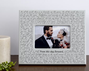 From this Day Forward Frame | Wedding Gift for Couple | 1st Anniversary Picture Frame | Wedding Home Decor | Wedding gift for bride