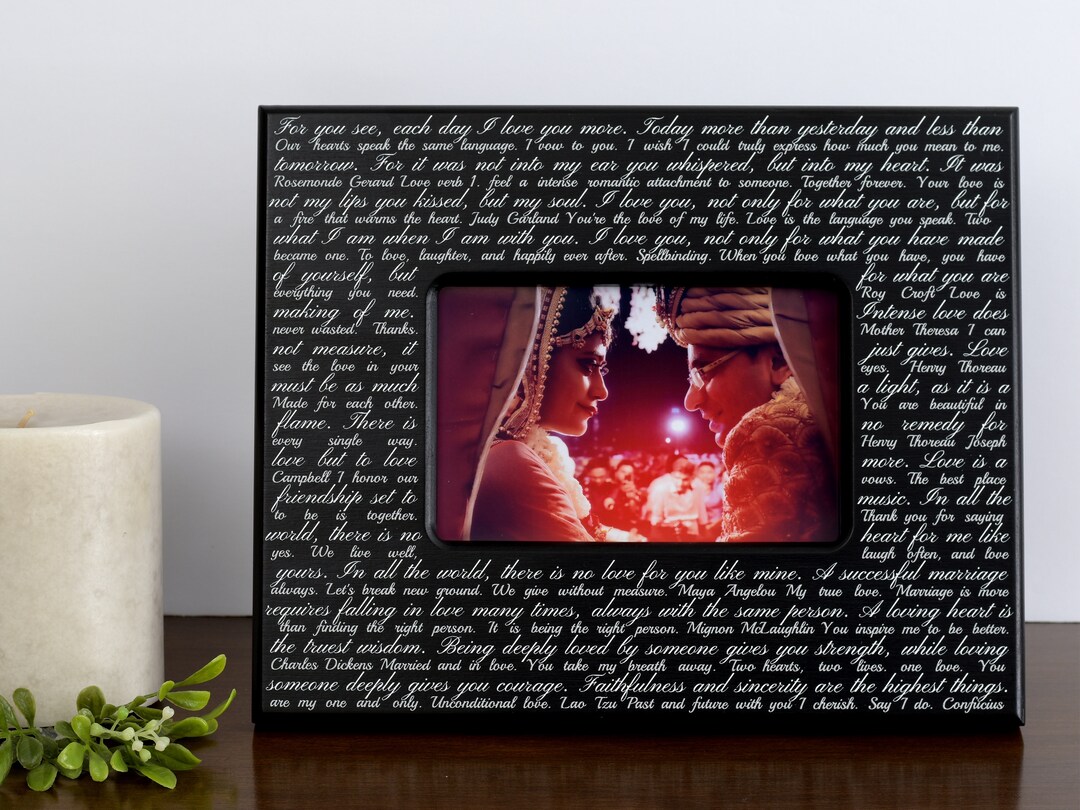 Romantic Gift for Wife Anniversary Frame With Love Quotes Etsy