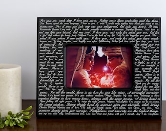 Romantic Gift for Wife | Anniversary Frame with love quotes | Married Picture Frame | Love gift for Her | 5 year Anniversary | Word Art
