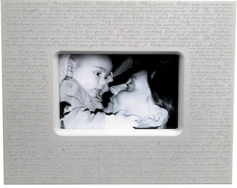 Son to Mom gift | 4x6 Tabletop Picture frame with mom quotes | New mom with son gift | First Mother's day gift | Mother's Day quote frame