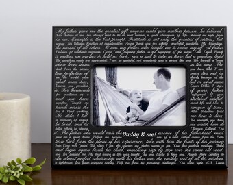 Son to Dad Gift| Dad Quote frame | Personalized frame for Father | Toddler to Dad Gift | New Dad Gift from Baby Boy | Brothers to Dad Gift