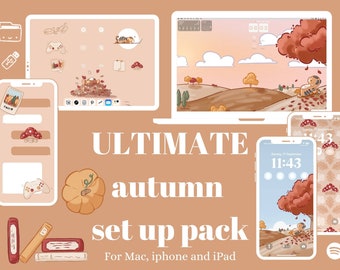 Autumn iPhone, iPad and mac Set Up Pack - 10 wallpapers (including 1 dynamic) - 1 screensaver - 150+ widget covers - 500+ icons