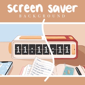 Puede incluir: Un reloj digital con una caja roja y blanca muestra la hora 11:11:11. Un teléfono inteligente, un cuaderno y un bolígrafo están sobre una superficie de madera. El fondo es una pared azul claro.