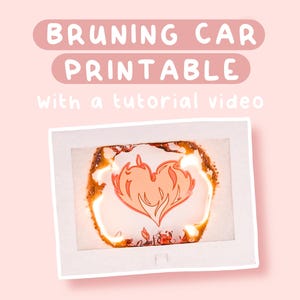 Tarjeta de amor que arde para imprimir - Una tarjeta de amor que arde DIY