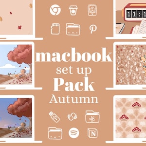 Autumn mac Set Up Pack - 6 wallpapers - 1 dynamic wallpaper - 150+ widget covers - 500+ app icons - 250+ file icons