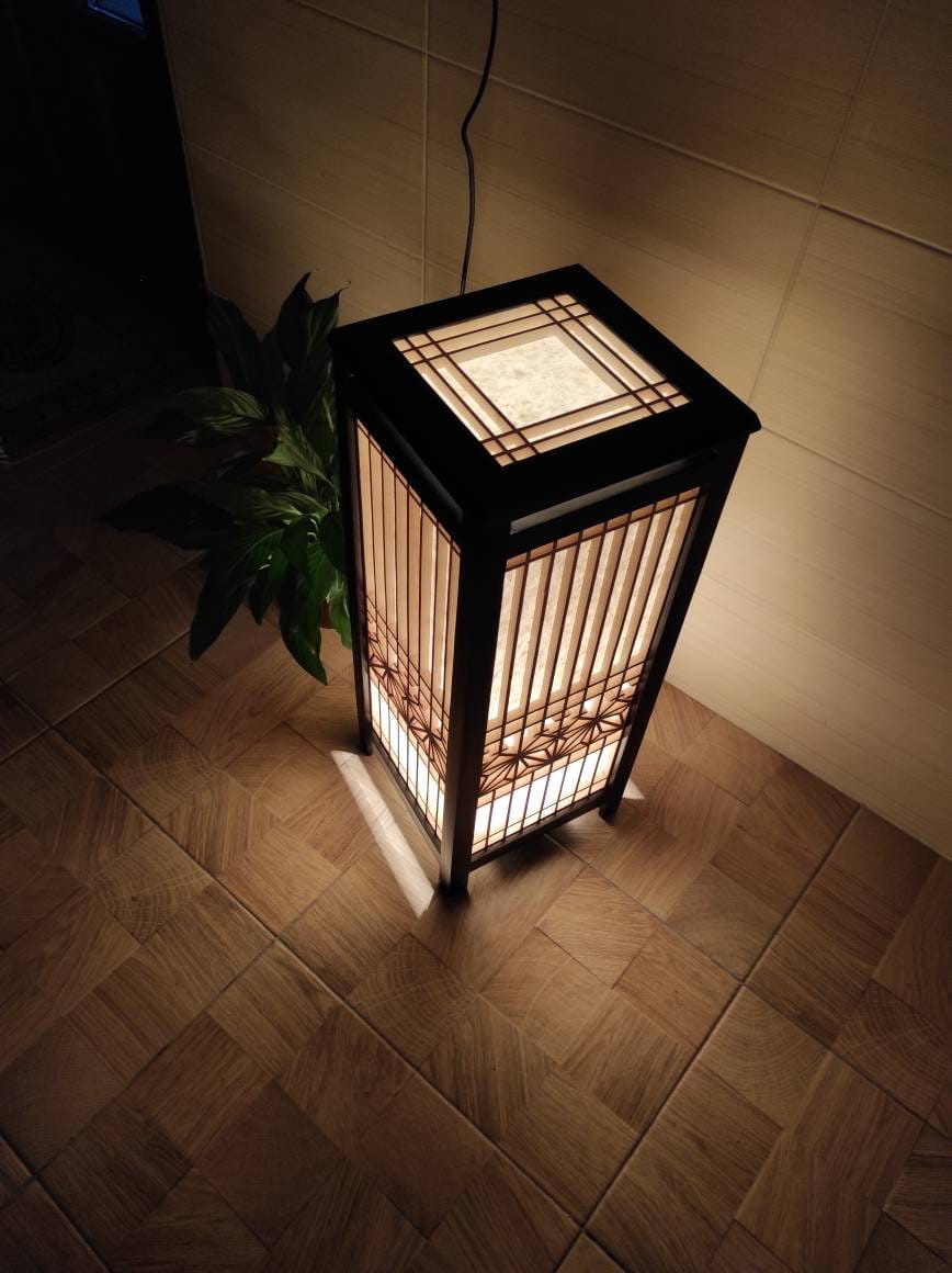 Japanese Floor Lamp/ Kumiko Lamp/andon Lamp Etsy