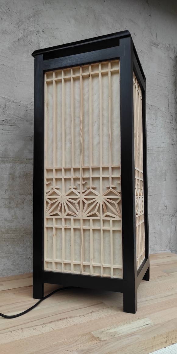 Japanese Floor Lamp/ Kumiko Lamp/andon Lamp Etsy