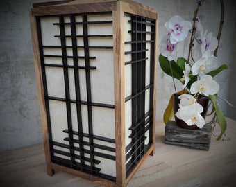 Lámpara de mesa Shoji/Lámpara de pie/Lámpara de papel/Lámpara de mesa japonesa/Lámpara de madera/Lámpara decorativa/Lámpara hecha a mano