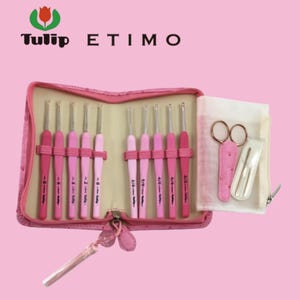 PRE ORDER Tulip Etimo Rose Crochet & Lace Hook Set with leather storage case
