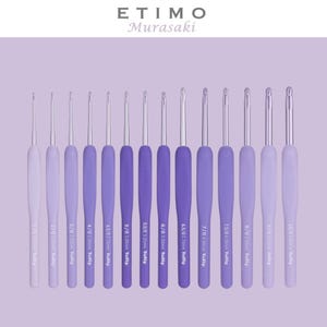 PRE ORDER SALES Tulip Etimo Murasaki Crochet Hook - in 15 sizes