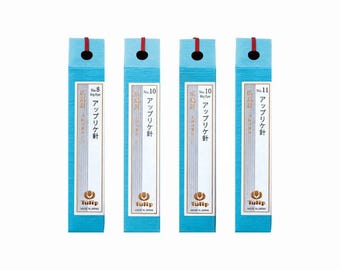 Agujas Para Bordado Tulipán #10 Largas - 51 Mm X 0.46 Mm, Pack De 4, Fabricadas En Japón