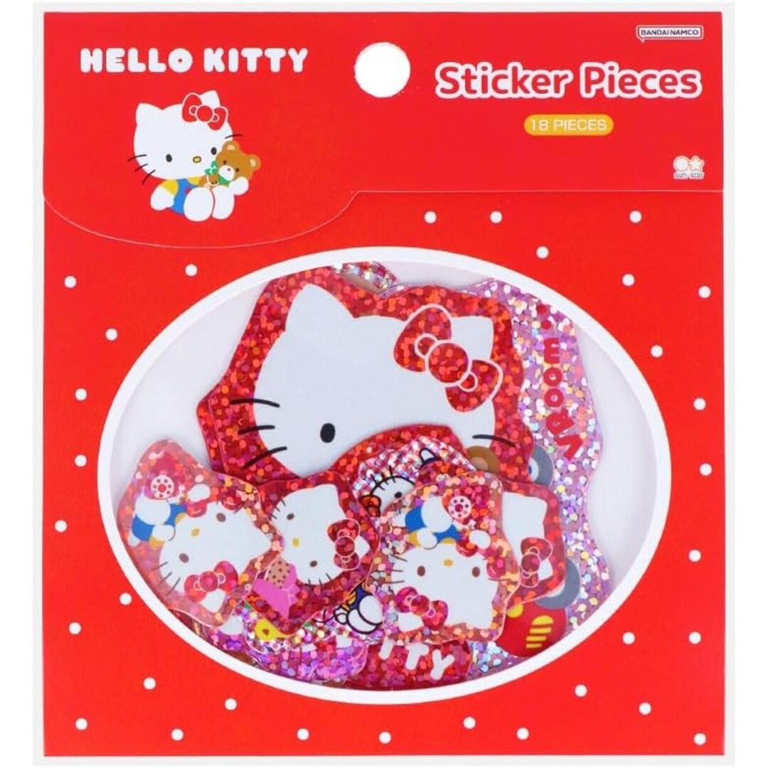 Hello Kitty Sticker Set: Holographic Dot Design, Sanrio - Etsy