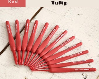 Haaknaalden: Tulip Etimo Red Series (15 maten, kussengreep)