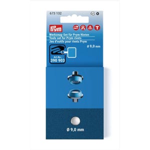 Prym Rivets Tool Set - 9mm Rivet Installation Kit (Model 673132)