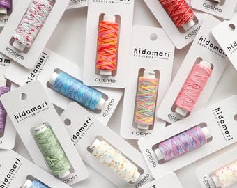Hidamari Sashiko Embroidery Thread: 40 Color Cotton Collection by COSMO Lecien