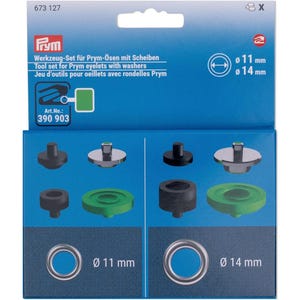 Prym Eyelets Tool Set - 11mm & 14mm Metal Eyelet Installation Kit (Model 673127)
