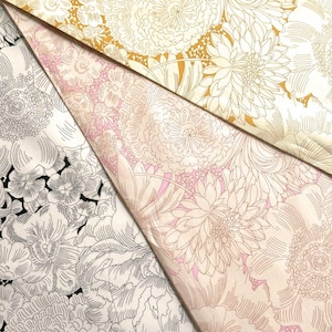 PRE ORDER Liberty Japan Tana Lawn Fabric - 150th Anniversary Collection Floral Cotton for Quilting Sewing  DIY Crafts
