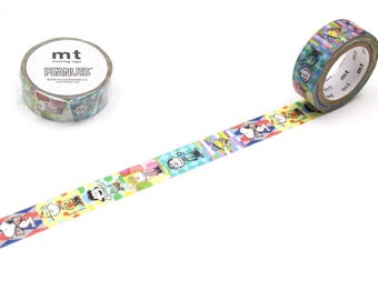 mt x Snoopy Washi Tape - Japanese Paper, Multi-Color, 15mm Wide