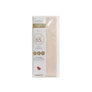 May include: A package containing a beige rectangular item, possibly fabric or paper, is sealed in clear plastic. A white label with Japanese text and the number "65" in a circle is visible on the left side.