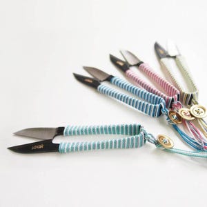 Cohana x Shozaburo Thread Snips with Iga Silk Braid - Handcrafted Japanese Sewing Scissors for Precise Cutting & Crafting