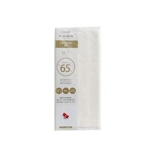 May include: A rectangular package in clear plastic. The package has a white label with Japanese text, a large green circle with the number "65", and a small red flower graphic.