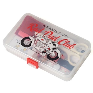 Sewing Storage Box with Tools Kit Peanuts Snoopy Motorcycle