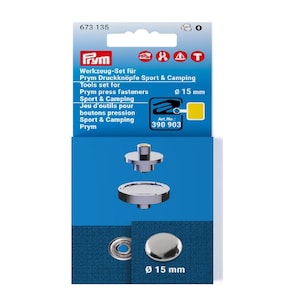Prym 673135 Sport & Camping Press Fastener Tool Set - 15mm Snap Installation Kit