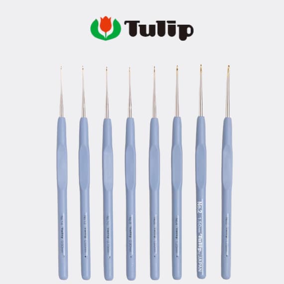 Tulip Etimo Lace Crochet Hook, Lavender Blue (Ergonomic Soft Grip)