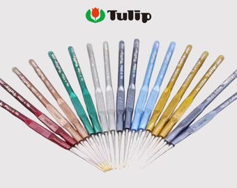 Tulip Classic, parelmoer plastic handvat, extra fijn voor kleine haaknaald