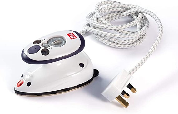 Mini Steam Iron Heat fast interfacing and seam tool Steam travel iron mini with UK plug by PRYM