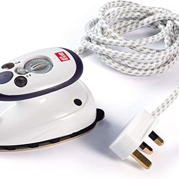 Mini fer à repasser à vapeur chauffant pour entoilage rapide et outil de couture Mini fer de voyage à vapeur avec prise britannique par PRYM