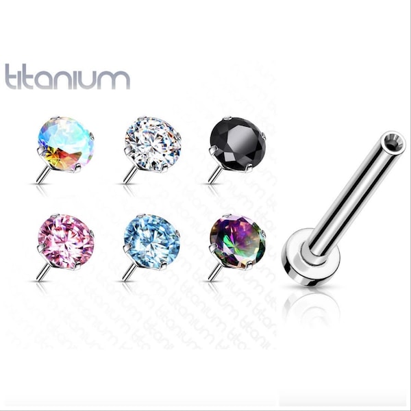 Titanium flat back earrings 20g clearance