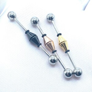 14G Industrial Barbell Industrial Piercing 35mm 316L Surgical Steel Scaffold Earring Ear Cartilage Tongue Rings Piercing