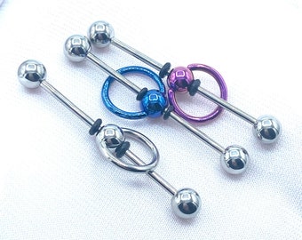 14G Industrial Barbell Industrial Piercing 35mm 316L Surgical Steel Scaffold Earring Ear Cartilage Tongue Rings Piercing