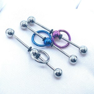 14G Industrial Barbell Industrial Piercing 35mm 316L Surgical Steel Scaffold Earring Ear Cartilage Tongue Rings Piercing