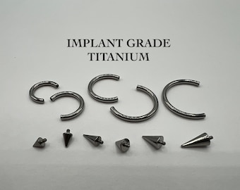14G 16G Horseshoe Septum Ring Spike Ends Nose Ring Implant Grade Titanium Half Circle Eyebrow Ring Cartilage Earring Curved Barbell