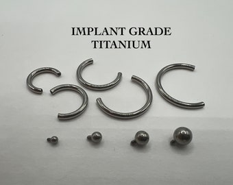 14G 16G Horseshoe Septum Ring Ball Ends Nose Ring Implant Grade Titanium Half Circle Eyebrow Ring Cartilage Earring Curved Barbell