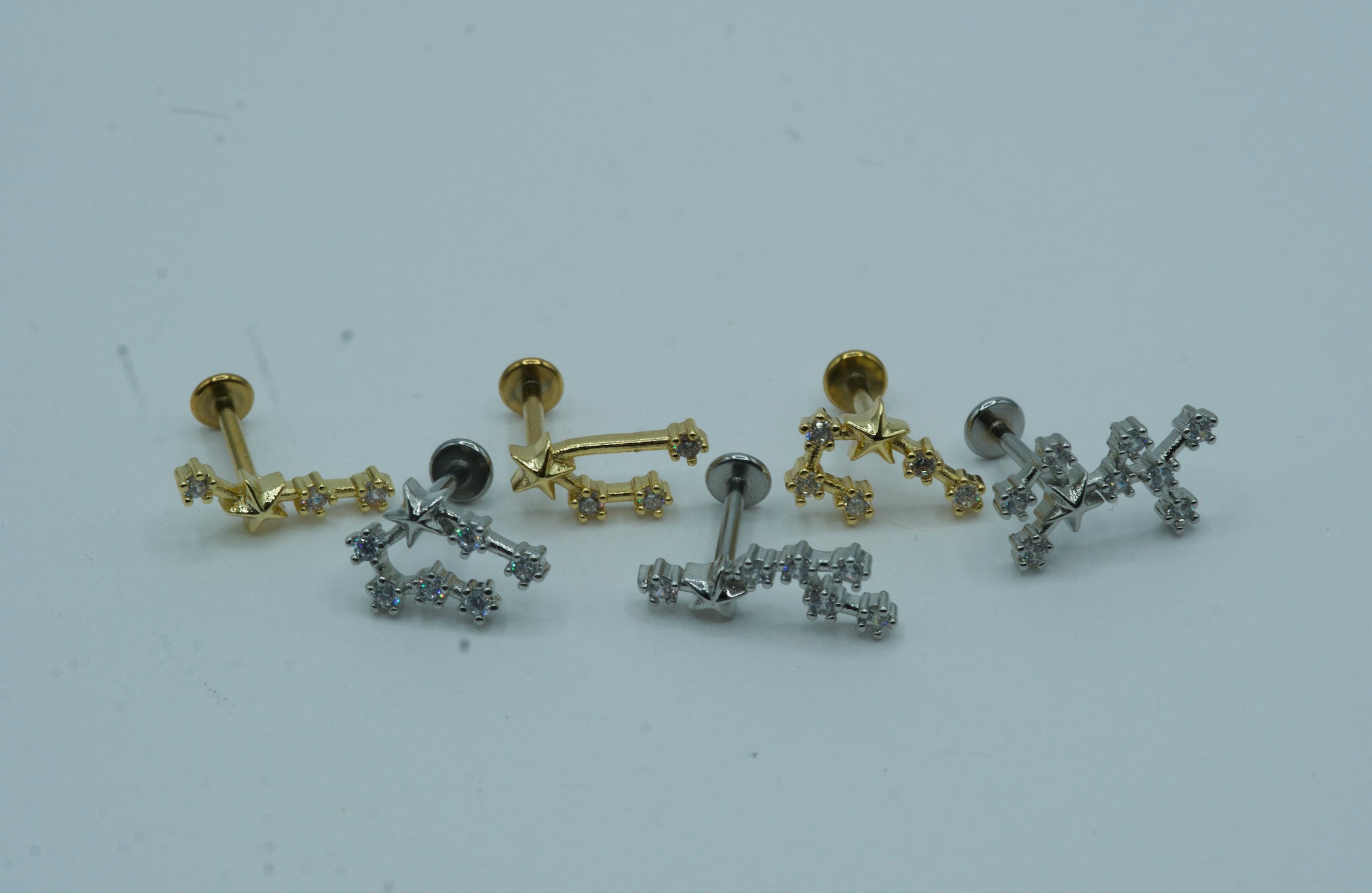 VIKI LYNN Zodiac Constellation Earrings - 925 Sterling Silver CZ Horoscope Studs For Women