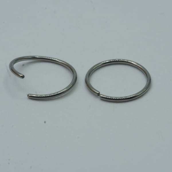 Nose Ring Hoop Bendable Adjustable Implant Grade Titanium Seamless Open Nose Hoop 18G 20G 6mm 7mm 8mm 9mm 10mm 11mm 12mm