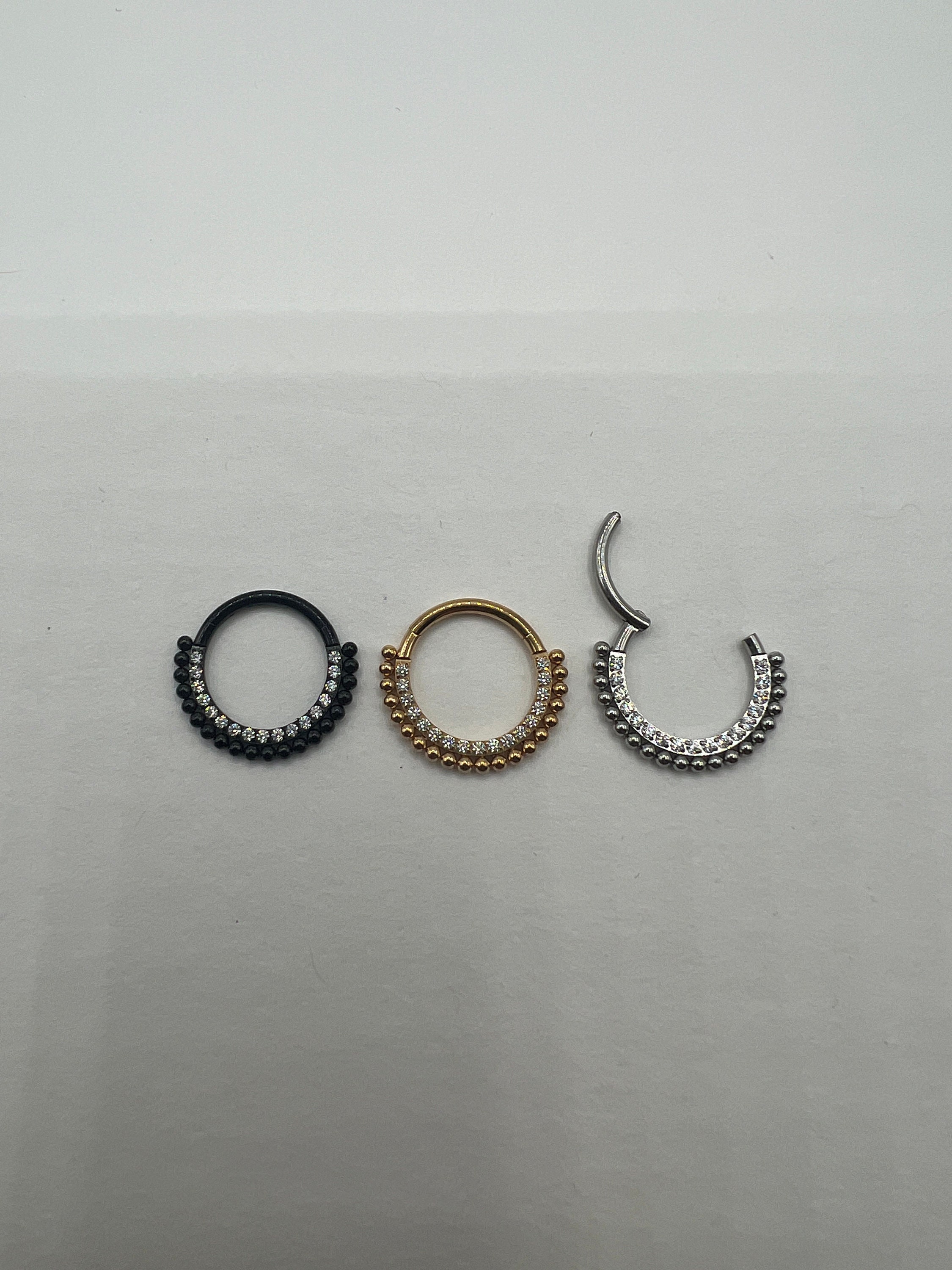 2 Pezzi In Acciaio Chirurgico, Anello A Bilanciere Curvo, 16 G, 5/16, 8 - Foto 2