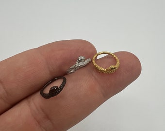 16G Snake Clicker Hoop Earring Septum Ring Nose Cartilage Helix Daith Piercing Seamless Hinged Segment 316L Surgical Steel