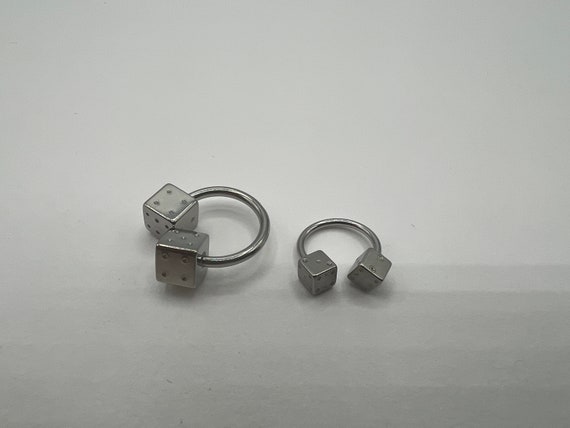 316L Surgical Steel Horseshoe with Small Dice 316L Surgical Steel Horseshoe with Small Dice