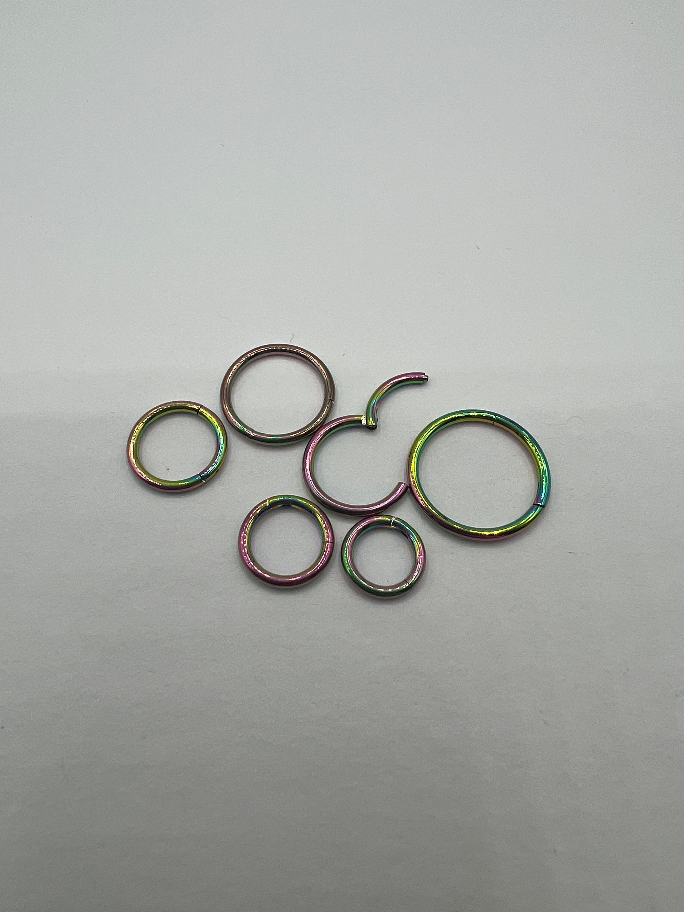 Stainless Steel Polished Rainbow IP-Plated 42 mm Hoop Earrings Stainless Steel Polished Rainbow IP-Plated 42 mm Hoop Earrings