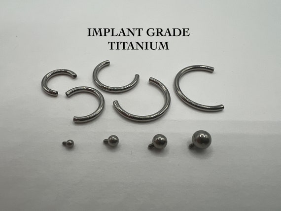 14G 16G Horseshoe Septum Ring Ball Ends Nose Ring Implant Grade
