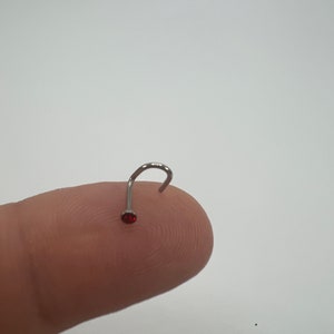 2mm Nose Stud Nose Ring Half Ball Nose Screw Twist Prong Set CZ 316L Surgical Steel Nose Stud Rings Nose Piercing Silver Thin 20G