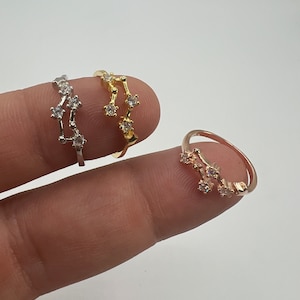 Bagues Constellation, Anneaux Du Zodiaque, Bague En Argent Sterling 925, Anneaux Signes Du Zodiaque, Anneaux D'astrologie, Cadeau D'anniversaire, Bagues En Or, Cadeaux Du Zodiaque