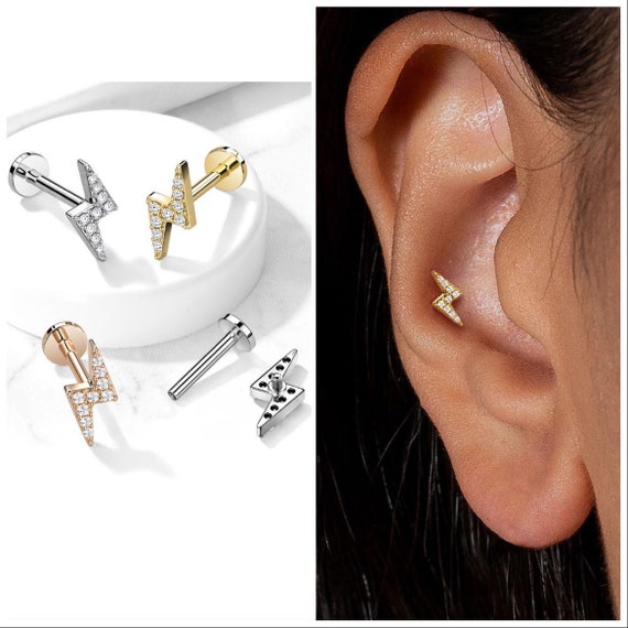 Single Earring Alloy Branch, Tragus Piercing, Non Piercing Clip_h