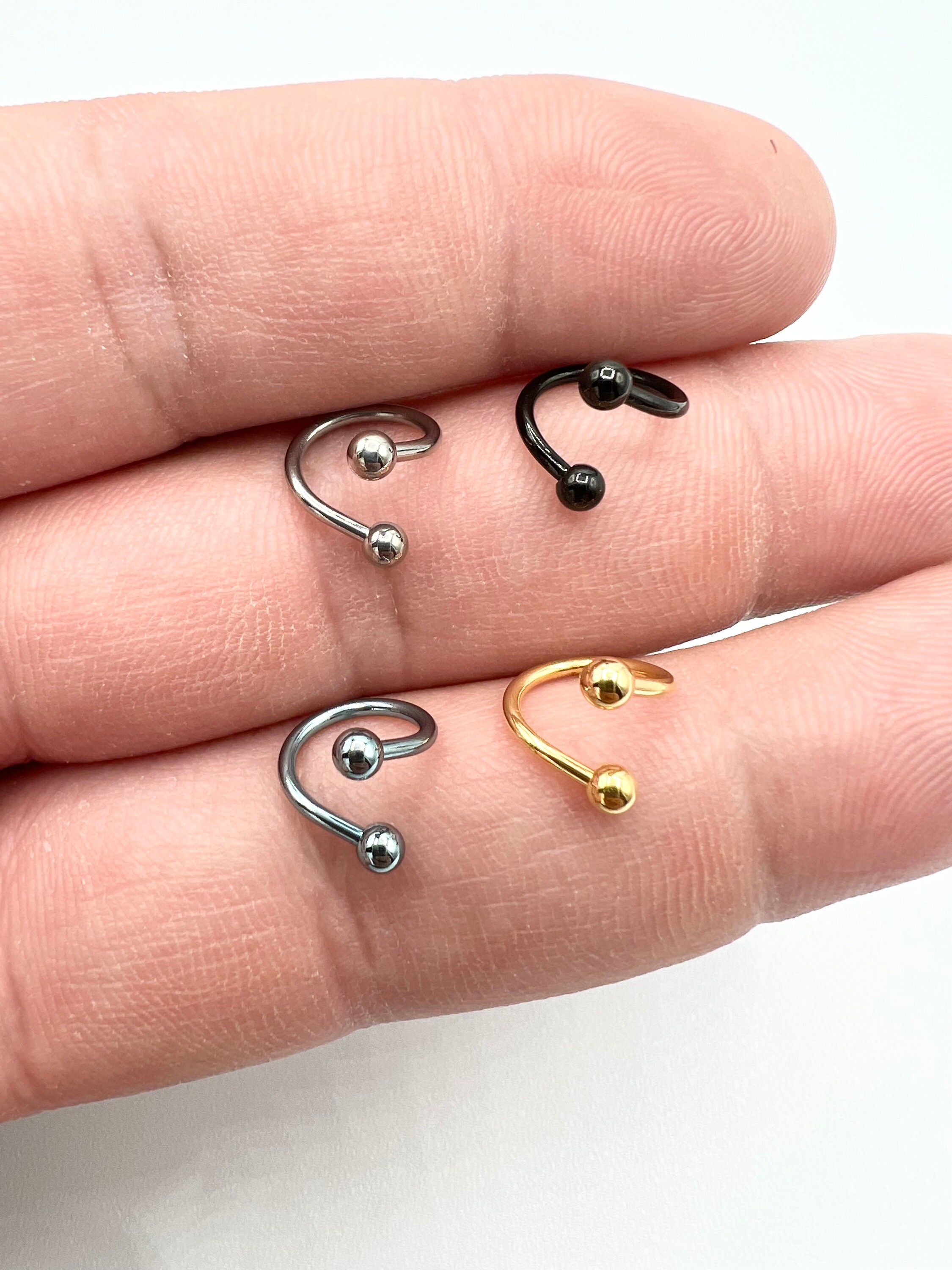 Suotarn Lot De 47 Piercings De Sourcil En Acier Inoxydable 16 G Avec Zircone Cubique Transparent Pour Hélix, Daith Rook, Bijoux De Corps Pour Homme Et Femme, Acier Inoxydable